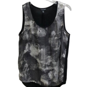 EUC Eileen Fisher Charcoal Gray Silk Scoop Tank